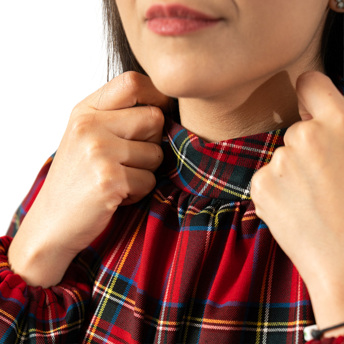 Vestitino colletto in tartan classico