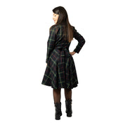 Vestitino ruota in tartan fondo blu