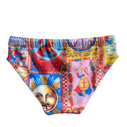 Sicilian-print boys' swim trunks - Catania