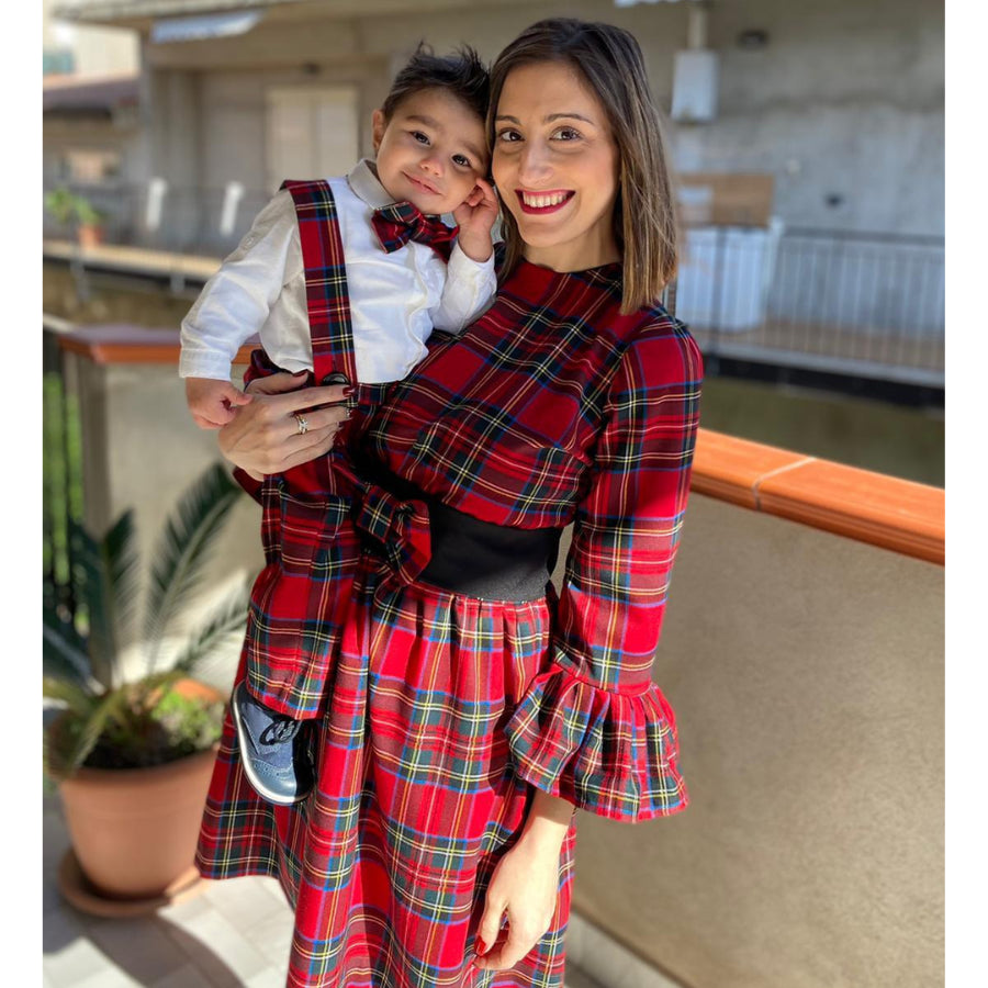 Vestitino tartan scozzese mamma