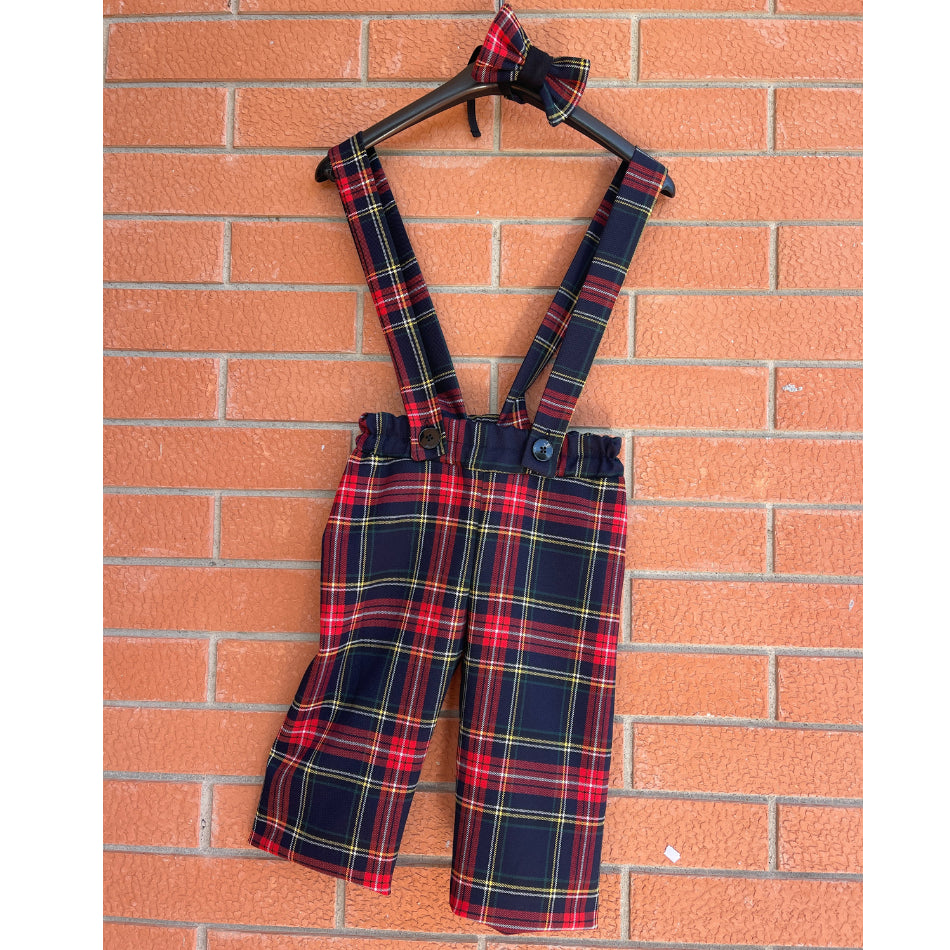 Pantalone in tartan scozzese fondo blu bambino