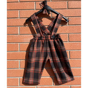 Brown tartan trousers for children