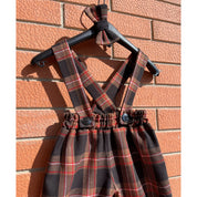 Brown tartan trousers for children