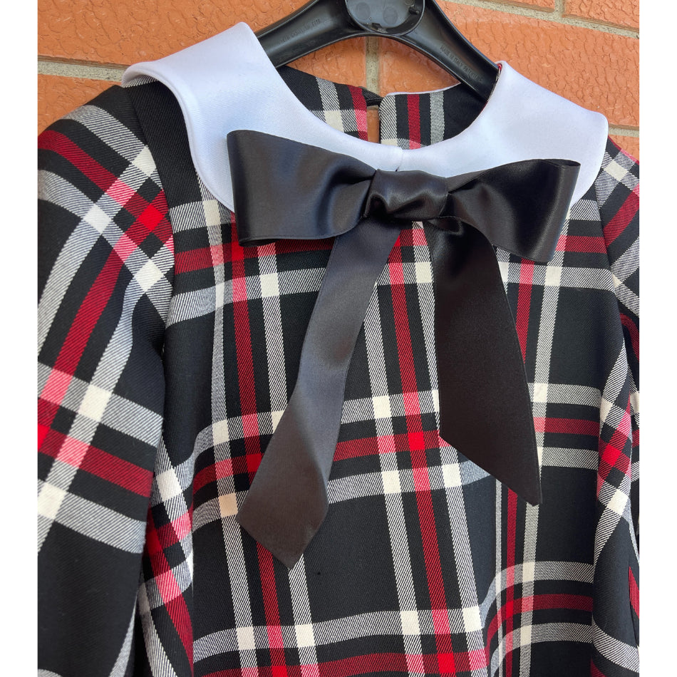 Vestitino tartan fondo nero