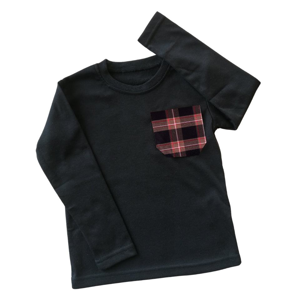 Maglione con taschino in tartan adulto