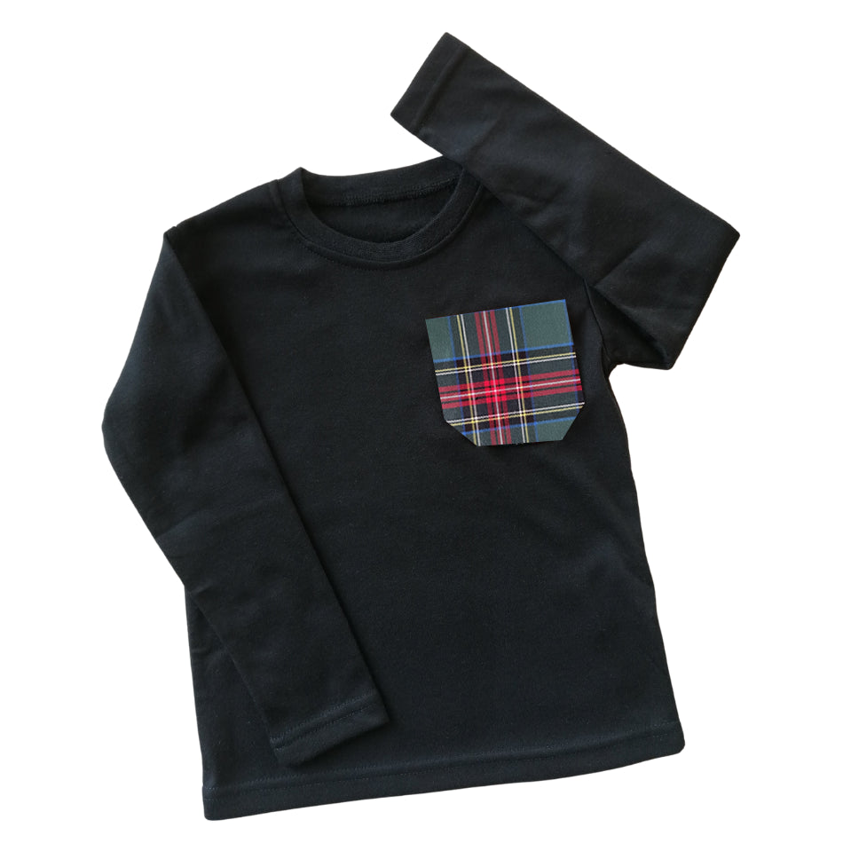 Maglione con taschino in tartan adulto