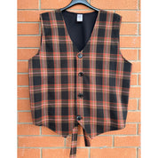 Gilet in tartan scozzese classico con papillon adulto