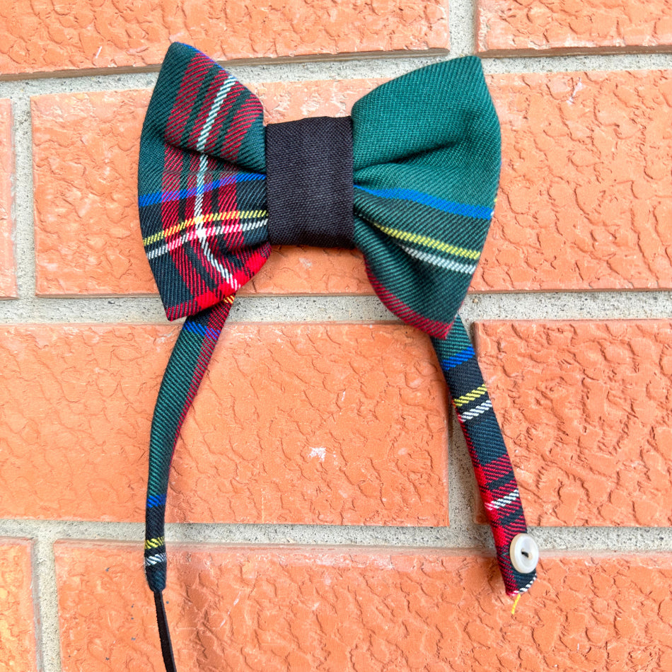 Gilet in tartan scozzese classico con papillon adulto