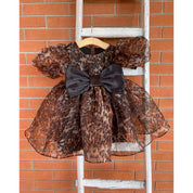 Vestitino in organza leopardato mamma