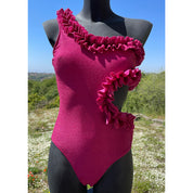 Monospalla ciliegio glitter donna