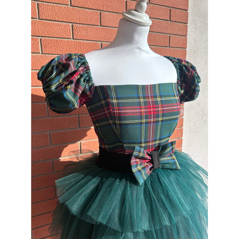 Vestitino tartan tulle mamma