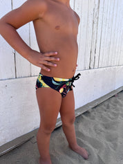 Costume slip bambino stampa siciliana - ruota e limoni