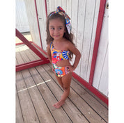 Trikini monospalla bambina stampa siciliana - Catania