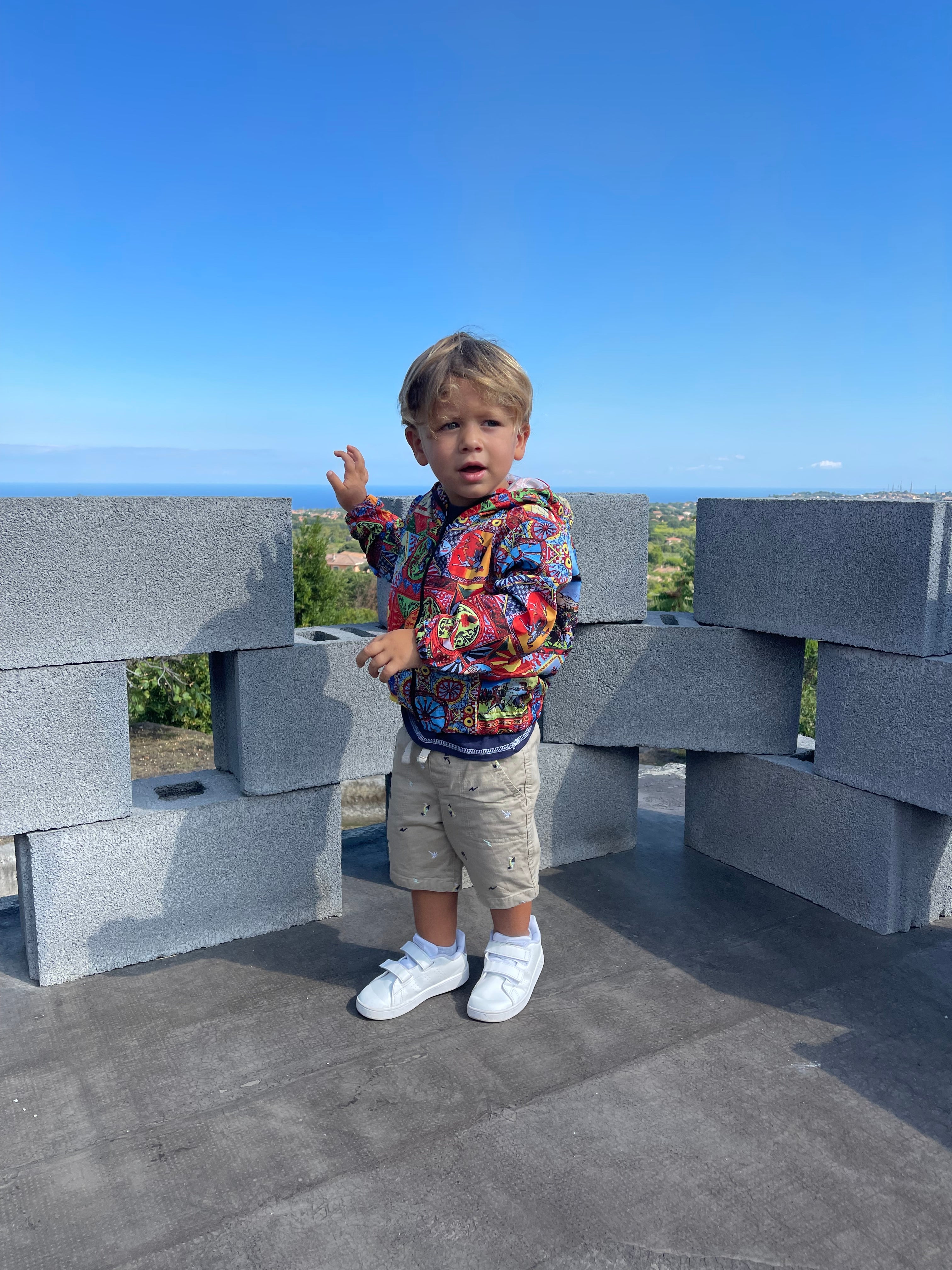 Sicilian print K-way for children