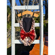 Leopard bow for girls