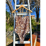Women's leopard bow dress
