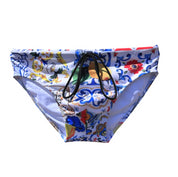 Costume slip uomo stampa siciliana - maiolica