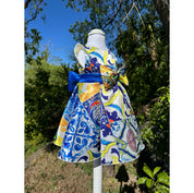 Vestitino sartoriale stampa siciliana maiolica