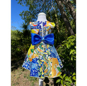 Vestitino sartoriale stampa siciliana maiolica