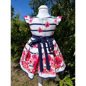 Vestitino sartoriale righe floreale