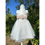 Organza and mikado bow tailored dress