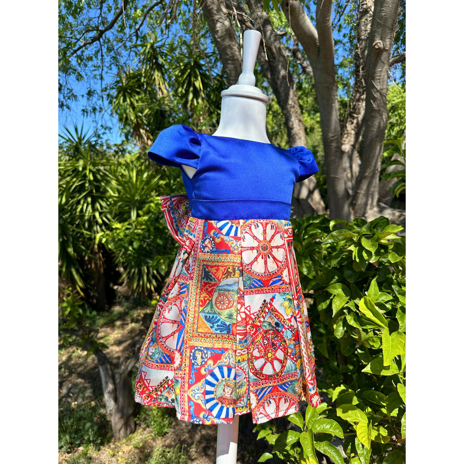 Vestitino sartoriale stampa siciliana figure