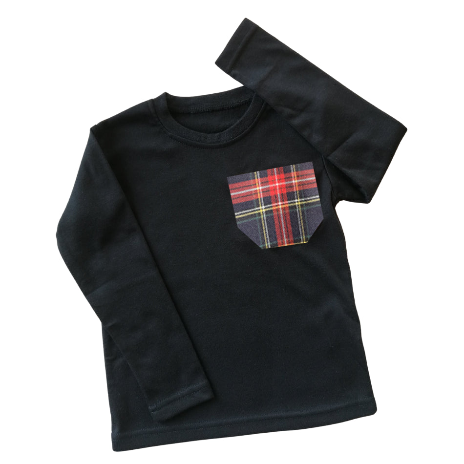 Maglione con taschino in tartan adulto