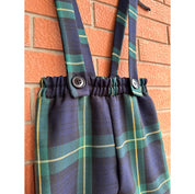 Pantalone in tartan scozzese blu e verde bambino