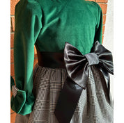 Vestitino velluto principe di Galles bambina