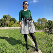 Prince of Wales velvet dress for mother