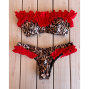 Bikini fascia leopardato donna