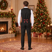 Gilet in tartan scozzese classico con papillon adulto