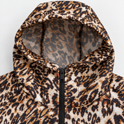 Leopard-print women's windbreaker