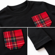 Children's tartan sweater with pocket