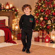 Children's tartan sweater with pocket