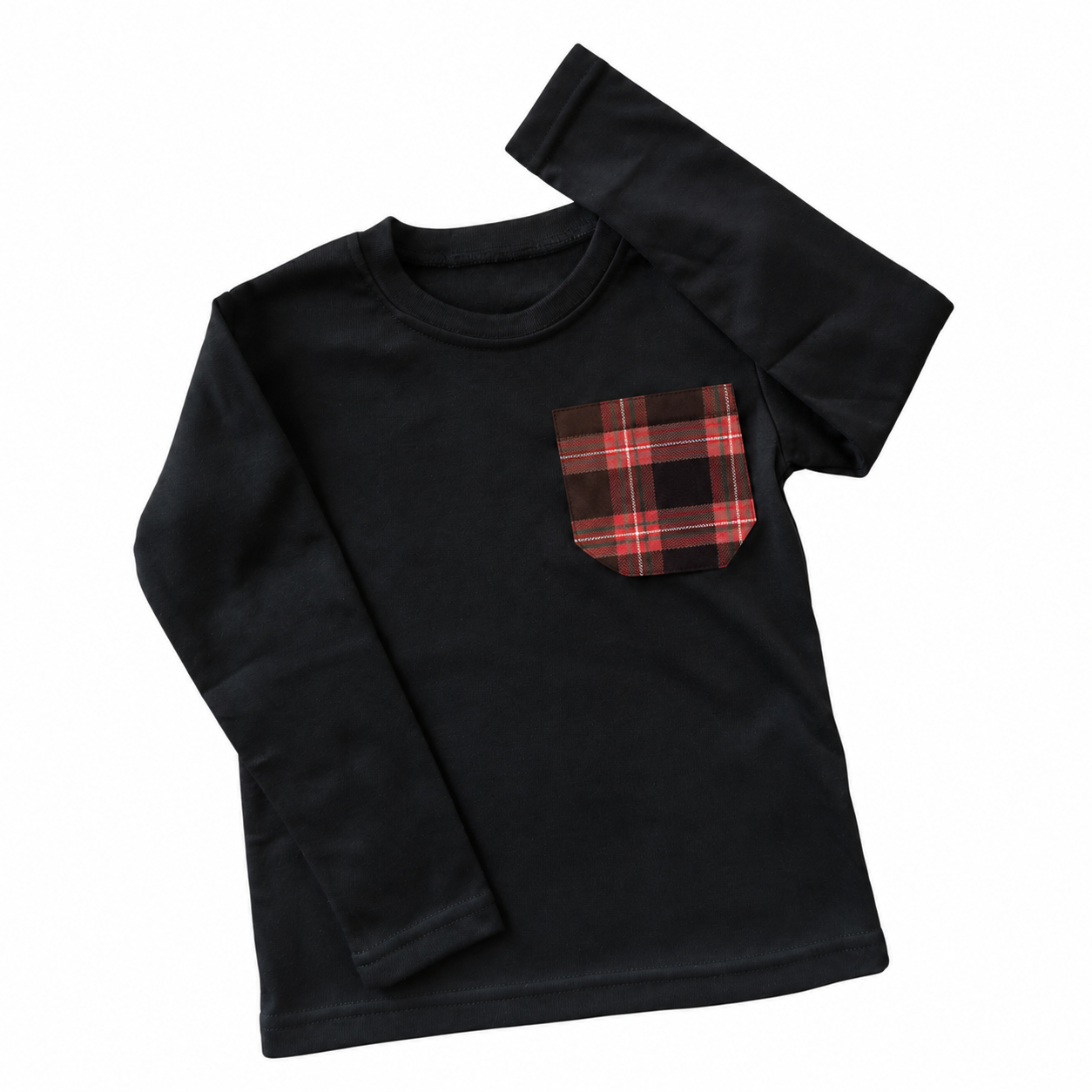 Adult's tartan sweater with pocket