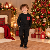 Children's tartan sweater with pocket