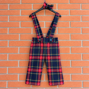 Children's blue tartan trousers