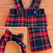Children's blue tartan trousers