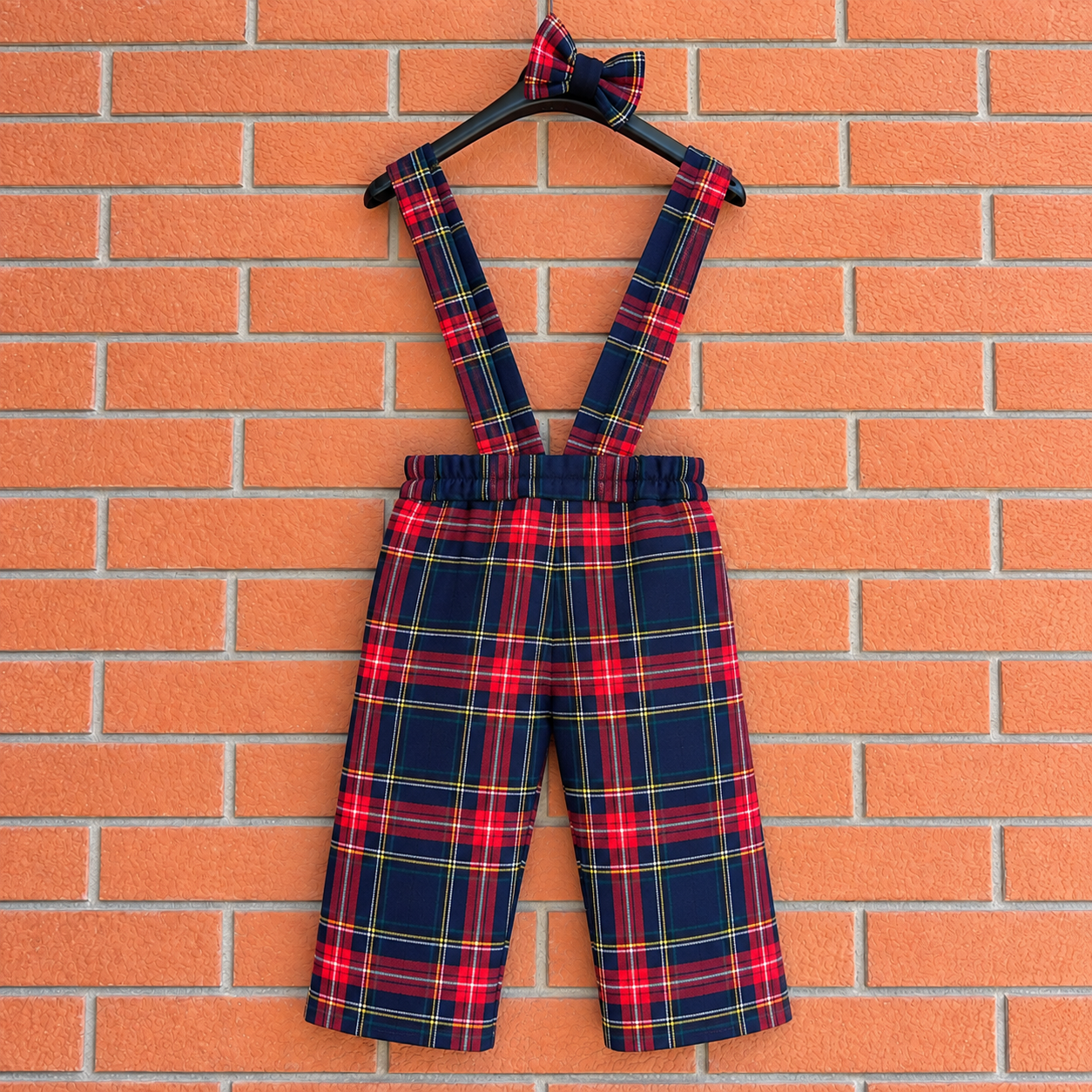 Children's blue tartan trousers