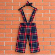 Children's blue tartan trousers