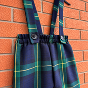 Pantalone in tartan scozzese blu e verde bambino