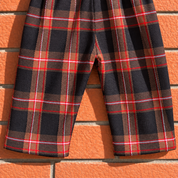Pantalone in tartan scozzese fondo marrone bambino