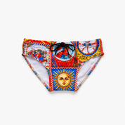 Costume slip bambino stampa siciliana - Catania