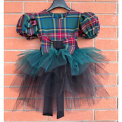Vestitino tartan tulle bambina