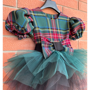 Vestitino tartan tulle bambina