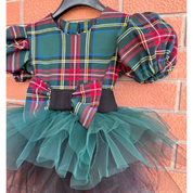 Vestitino tartan tulle bambina