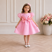 Vestitino in organza rosa