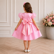 Vestitino in organza rosa