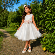 Vestitino sartoriale organza e fiocco mikado